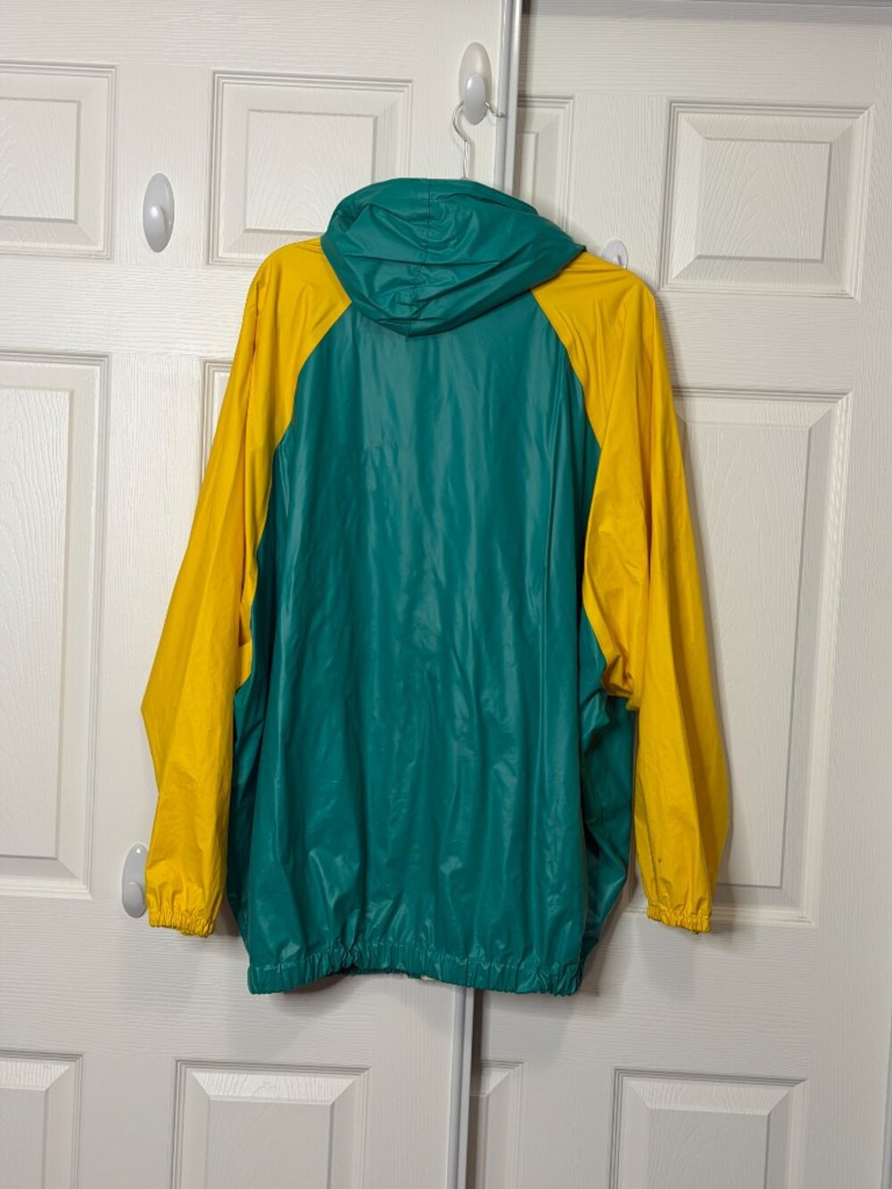 Colorblock Windbreaker Jacket - Teal/Yellow/Red - Picture 4 of 5